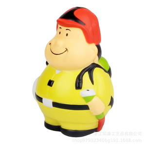 Jouet en PVC en forme de canard pompier, cadeau promotionnel, forme de dessin animé, mignon - Product Image 3