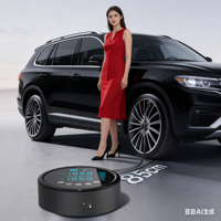 Gonfleur de pneus de voiture sans fil, pompe haute pression portable, affichage LCD, lecture numérique, utilisation pour SUV et vélo, construction en ABS