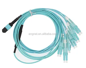 Produzione LC OM3/OM4 8f/12f/24f G657A1 MPO/MTP cavo patch in fibra ottica cavo mpo 1 M