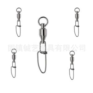 ตะขอเกี่ยวสแตนเลสแบบหมุนได้ แข็งแรง ทนทาน พร้อมตัวล็อคสองชั้น ชุบนิกเกิล สำหรับอุปกรณ์ตกปลา - Product Image 1