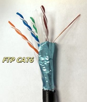 Kabel Jaringan CAT6 CCA Tembaga Murah dengan Pelindung Foil Aluminium Bersertifikasi CE/RoHS, Panjang Dapat Disesuaikan untuk PC, ADSL, Soket Dinding