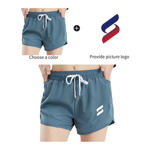 Nouveau Design Femmes Plus Tailles Élastique Taille Haute Doublure D'entraînement Athlétique Sports Biker Court Gym Running Yoga Shorts Avec Poche 036 - Product Image 4