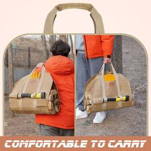 Sac de transport pour bois de chauffage de qualité supérieure, fabriqué en usine, avec poignées et sangle de sécurité, échantillon gratuit - Product Image 2