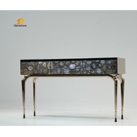Meubles d'entrée de luxe pour couloirs Table console en incrustation de pierre d'agate verte