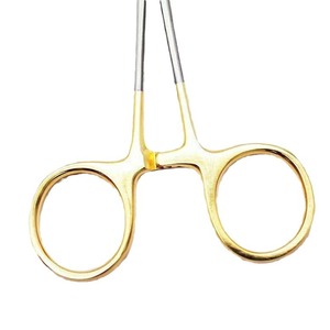 Portaagujas con mango dorado de 12,5 cm para uso estético; Herramientas de belleza; Sostiene agujas de hilo 8-0 con agujas finas y dientes - Product Image 3