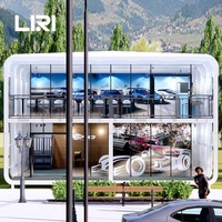Maison de glamping modulaire imperméable à deux étages de 10 m pour le département des ventes automobiles