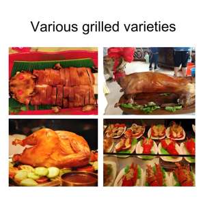 เตาย่างบาร์บีคิวแบบหมุนขนาดใหญ่ใช้ในเชิงพาณิชย์เตาย่างบาร์บีคิวสำหรับงานหนัก - Product Image 4