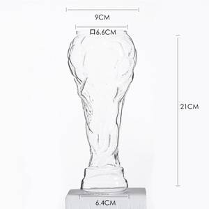 Chope à bière en verre en forme de trophée de <span class=keywords><strong>la</strong></span> Coupe US MX CA, design sportif promotionnel réutilisable pour les événements de football mondial - Product Image 4