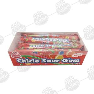 Chiclo Long Stick Fruity Sour Bubble <span class=keywords><strong>Gum</strong></span> Halal Vente en <span class=keywords><strong>gros</strong></span> Bonbons à mâcher fruités acidulés emballés individuellement Boîte <span class=keywords><strong>de</strong></span> présentation - Product Image 4