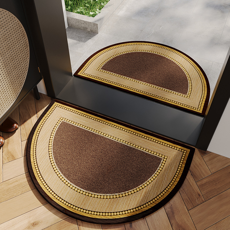 Semelle en caoutchouc velours de coton bambou - Demi-cercle d'Annie