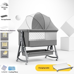 Cuna Portátil para Recién Nacidos, Mesa de Lactancia Multifuncional y Cuna Plegable con Diseño de Lujo Ligero - Product Image 2