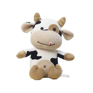 CE CPC Custom plush milk cow toy Generic Cow Plush Toy 16 inch Stuffed Animal Throw soft Fluffy Friend Hugging Cushion-Present