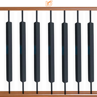 Nouveau style, design moderne, balustre en fer forgé rond et carré, doré et noir, pour escalier intérieur et garde-corps de balcon