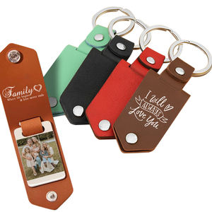Llavero con Marco de Fotos de Aluminio y Cuero para Impresión DIY, Hecho a Mano, de Alta Calidad, Regalos Creativos para el Día del Padre y del Día de la Madre - Product Image 1