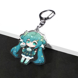 Custom Anime-Themed Acrylic Keychains with Glitter Epoxy Process Cartoon Transparent Acrylic Keychains