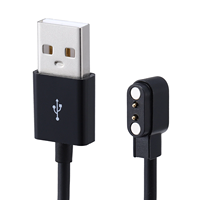 Câble de charge magnétique universel USB à 2 broches pour montres intelligentes, 2,84 mm, en plastique PVC, vente en gros
