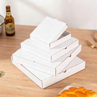 Boîte à pizza sur mesure avec logo personnalisé imprimé, en carton ondulé, emballage à emporter, finition mate et gaufrage