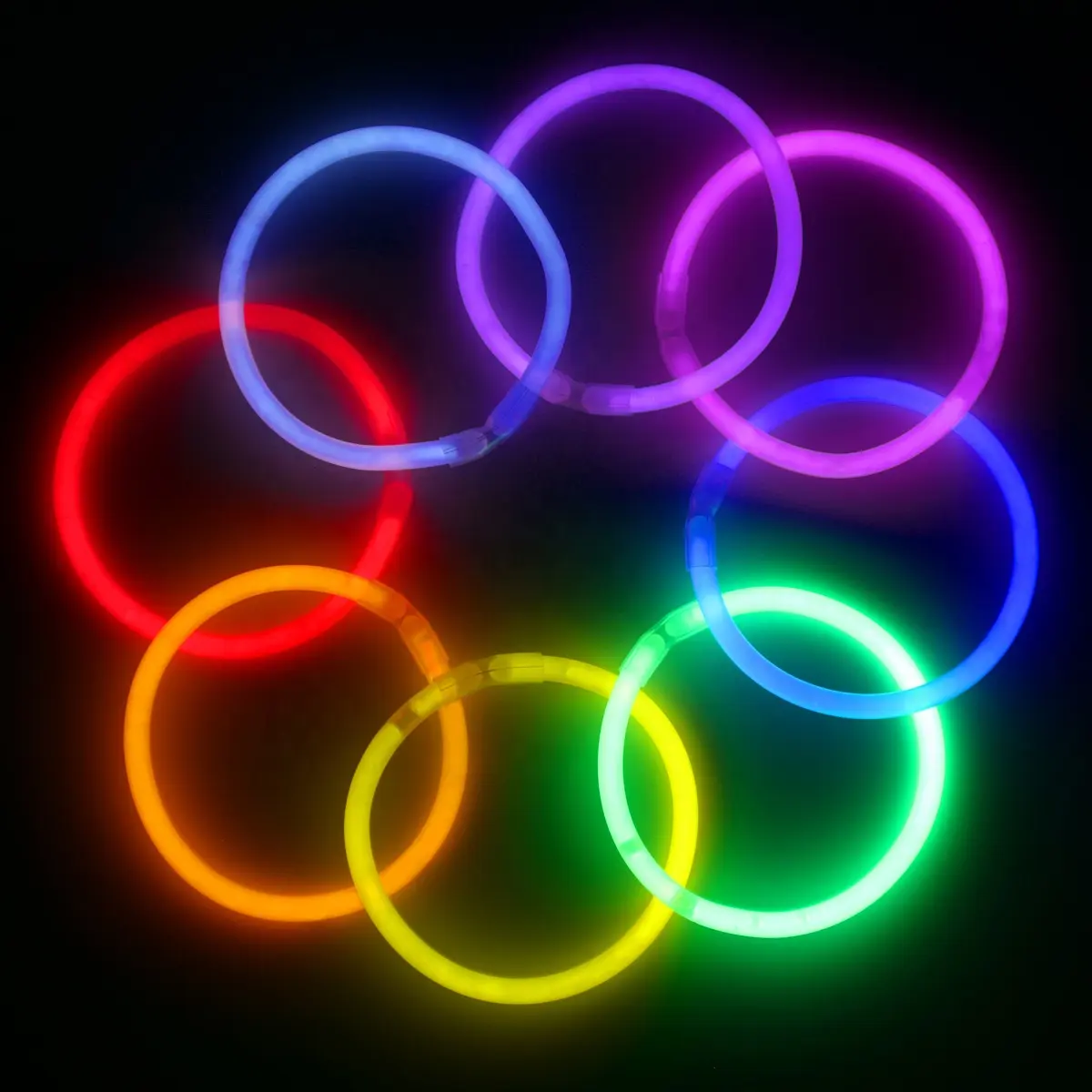 Cadeaux de fête, bâton lumineux de couleur unique, bâton lumineux coloré, bracelet lumineux