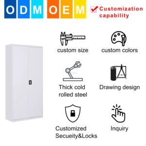 Archivador de Acero de Estilo Moderno con Cerradura Muebles de Oficina para el Hogar, Dormitorio o Escuela Gabinete Metálico de Almacenamiento - Product Image 3