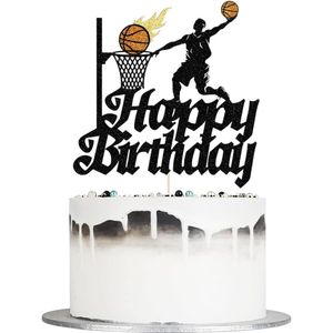 Decorazione per Torta di <span class=keywords><strong>Compleanno</strong></span> a Tema Basket per Fan Club Maschili e Femminili con Design 'Buon <span class=keywords><strong>Compleanno</strong></span>' - Product Image 5