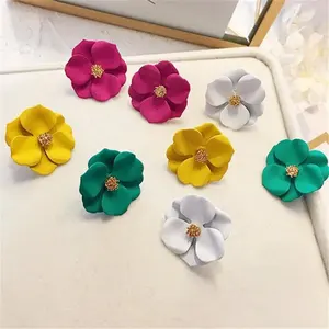 Korean Style Cute Flower Stud Earrings For Women 2019 New Fashion Sweet gold flower earrings for women 2020