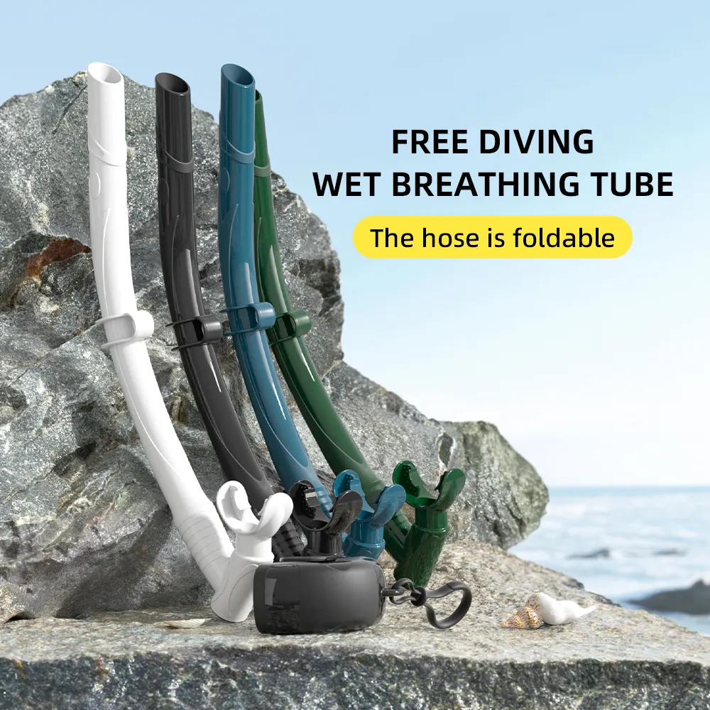 New product design Portable Full Silicone Scuba Free Diving wet Snorkel tube for Adult