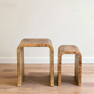Hot Sell Wooden Nested Coffee <b>Tables</b> Art Deco Natural Livingroom Set - Product Image 1