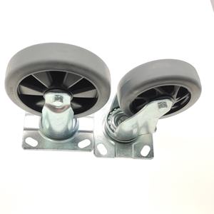 Mittelt schwerlast elastisch thermoplastik gummi 4 zoll 5 zoll rollen starr fixiert kugellager draht schutzgeländer TPR-Radrollen - Product Image 4