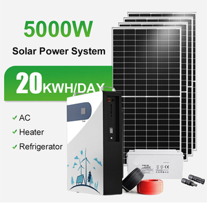 Sistema Híbrido Solar Fotovoltaico Derun, Kit Completo Fuera de la Red, Paneles de Energía de 5kw 10kwh 20kwh, Sistemas de Energía JW-10Kwh, Sistemas de Energía Solar para TV - Product Image 1