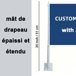 Drapeau de voiture personnalisé avec clip de fenêtre – Décoration de voiture sur mesure - Product Image 4