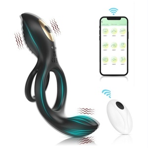 Silikon Adult Male Sexspielzeug Wifi-gesteuert 10 Frequenz Doppel hahn Ring Vibrator <span class=keywords><strong>G</strong></span>-Punkt stimulierenden Klitoris für Frauen - Product Image 1