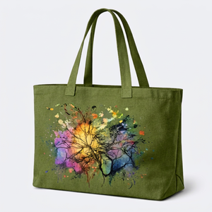 Sacs à provisions pliables en coton recyclé avec logo personnalisé imprimé en gros, sacs fourre-tout réutilisables pour femmes et hommes - Product Image 4