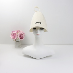 Gorro <span class=keywords><strong>de</strong></span> Sauna <span class=keywords><strong>de</strong></span> Fieltro Reciclado Ecológico Color Gris Vapor, Venta al por Mayor, Logotipo Personalizado, Directo <span class=keywords><strong>de</strong></span> Fábrica, Gorro para Baño <span class=keywords><strong>de</strong></span> Vapor y Spa - Product Image 5