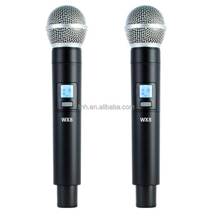 TNH-Micrófono de Karaoke inalámbrico <span class=keywords><strong>profesional</strong></span> <span class=keywords><strong>PM</strong></span>- WX8 Sistema de micrófono inalámbrico de mano UHF de 2 canales para puesta en escena - Product Image 3