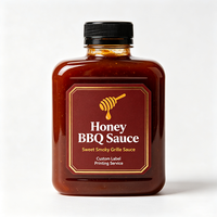 Etiquetas Personalizadas Haoxuan para Botellas de Salsa de Miel, Impresas en Lámina Dorada PET, Adhesivos Impermeables para Empaques de Alimentos Premium