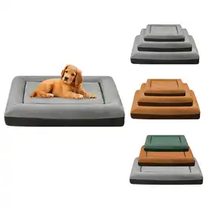 Petit Moyen Grand Tissu Oxford Imperméable Haute Qualité Mousse à Mémoire de Forme Chien Chat Pet Mat Matelas Lit