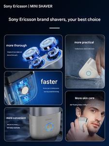 Tondeuse à barbe électrique portable pour homme, rechargeable, en alliage de zinc, <span class=keywords><strong>mini</strong></span>, pour voyage, double tête, pour utilisation en voiture/camping-car - Product Image 3