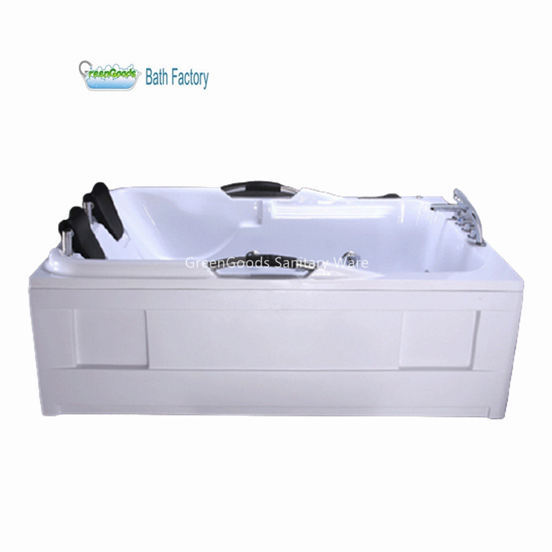 Baignoire à jets d'eau chaude, baignoire en acrylique, système thermostatique avec fonction de Massage, avec lumière LED