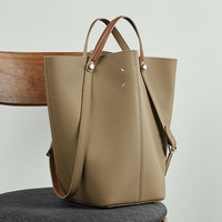 Sac fourre-tout pour femme, sac à main à bandoulière, grande capacité, nouveau sac seau en cuir véritable avec fermeture magnétique
