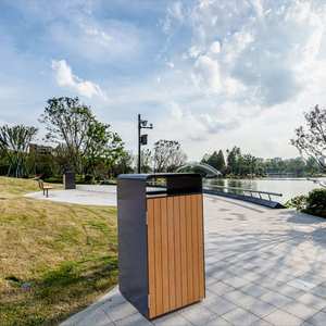 Outdoor Steel <strong>Trash</strong> Bin Custom Sorting Metal Waste <strong>Segregation</strong> Bin Factory Wholesale Street Dustbin - Product Image 1