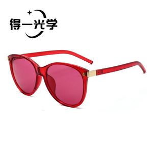Women's Round Frame <b>Sunglasses</b> Black PC UV400 Protection Type 3 Sunshades - Product Image 4