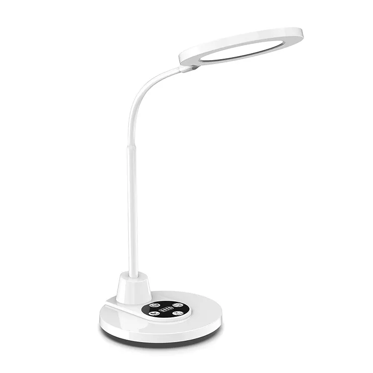 Lampu LED Meja 3 Warna Stepless Dimming Gooseneck Fleksibel Malam Membaca Meja Belajar USB Lampu Baca dengan 4000M Ah