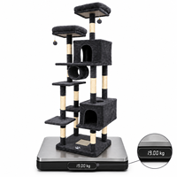 Arbre à chat double extra haut avec hamac pour chatons, vente en gros, produit phare