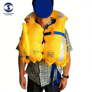 سترة نجاة قابلة للنفخ بغرفة مزدوجة معتمدة من <span class=keywords><strong>SOLAS</strong></span> بقوة 150 نيوتن للسلامة البحرية - Product Image 3