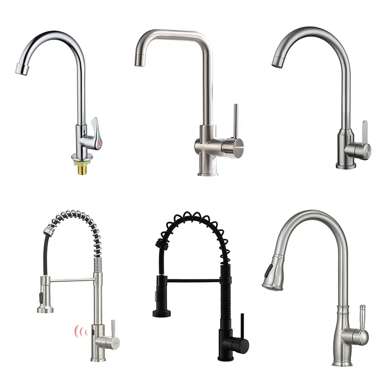 Modern Design Black Pull Down Copper European Commercial Pull Out Kitchen Mixer Water Faucet