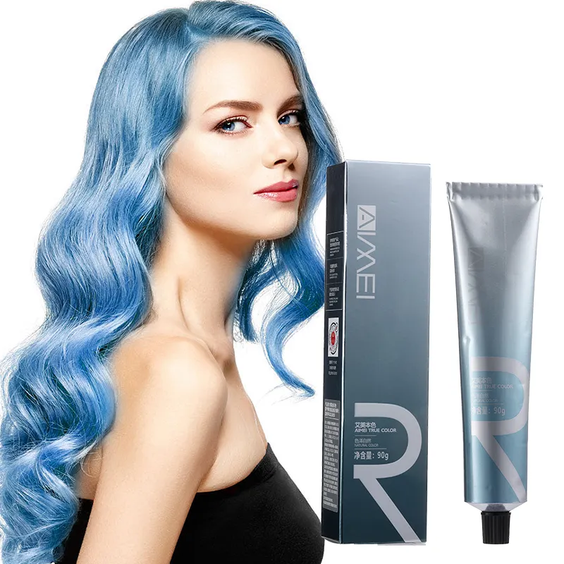 Tinte para el cabello de moda con bajo contenido de amoníaco de etiqueta privada, servicio OEM, cubierta profesional, cabello gris