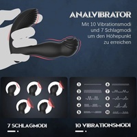 OEM Elektrischer Silikon-Prostatamassager mit Fernbedienung, Rotierendes Anal-Sexspielzeug für Frauen & Männer