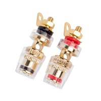 Connecteur banane en cuivre plaqué or 4mm filetage moyen amplificateur haut-parleur cosse borne de liaison fiche banane prise M4 M8