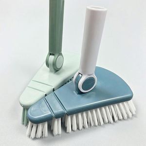 Brosse de nettoyage pour sols et murs à long manche, pointe triangulaire, poils durs, pour carrelage et toilettes dans la salle de bain et la cuisine - Product Image 1