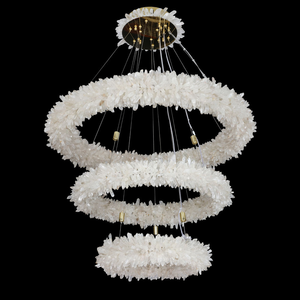 Lustre moderne de luxe en cristal naturel, luminaire suspendu LED personnalisable à intensité variable <span class=keywords><strong>pour</strong></span> la maison, l'hôtel, la villa, le salon - Product Image 5